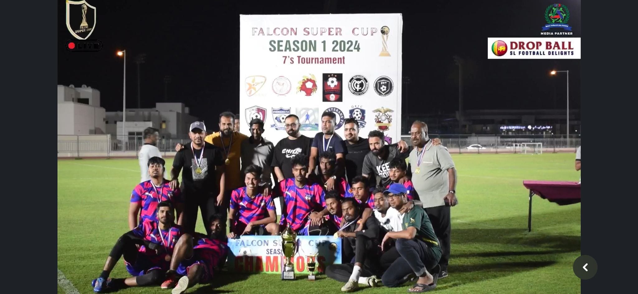 Young Victory SC of Qatar clinched the championship of the Falcon Super Cup 2024 by defeating Everocks FC in the Grand Finale at Al Arabi Stadium.